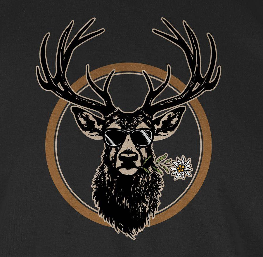 Shirtracer Cooler Hirsch Hirschgeweih Jäger Shirts & Mehr Shirtracer