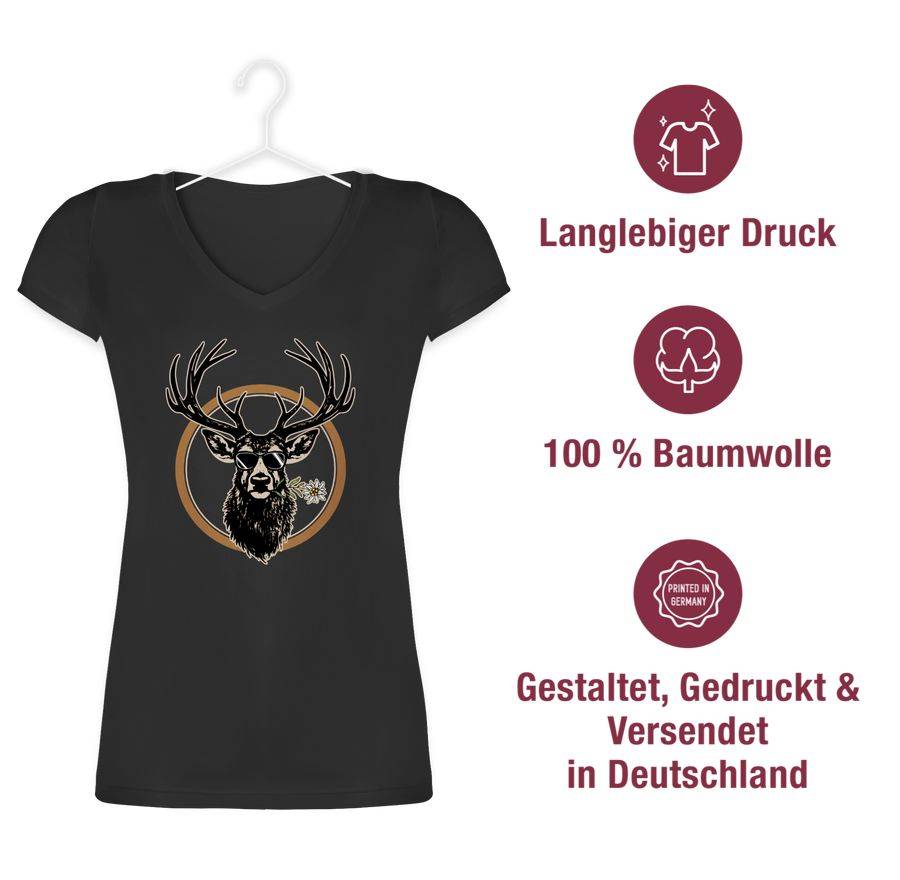 Shirtracer Cooler Hirsch Hirschgeweih Jäger Shirts & Mehr Shirtracer