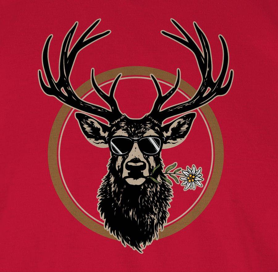 Shirtracer Cooler Hirsch Hirschgeweih Jäger Shirts & Mehr Shirtracer