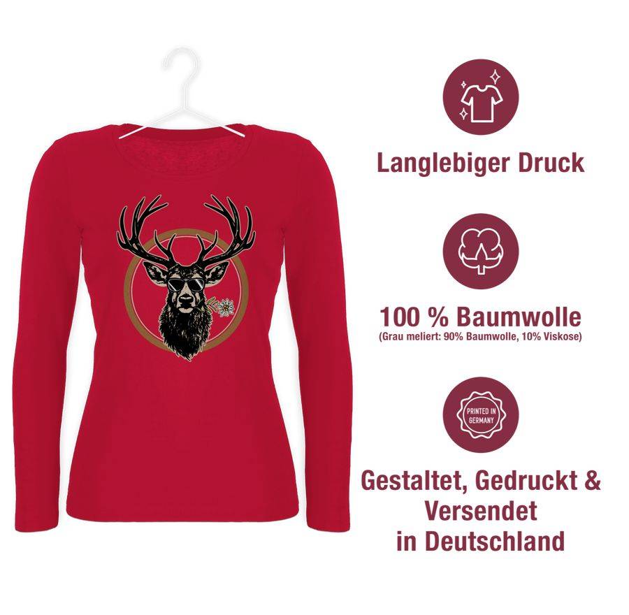 Shirtracer Cooler Hirsch Hirschgeweih Jäger Shirts & Mehr Shirtracer