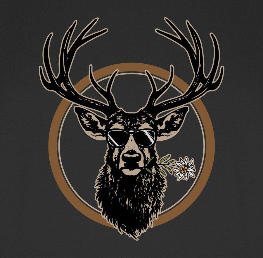 Shirtracer Cooler Hirsch Hirschgeweih Jäger Shirts & Mehr Shirtracer
