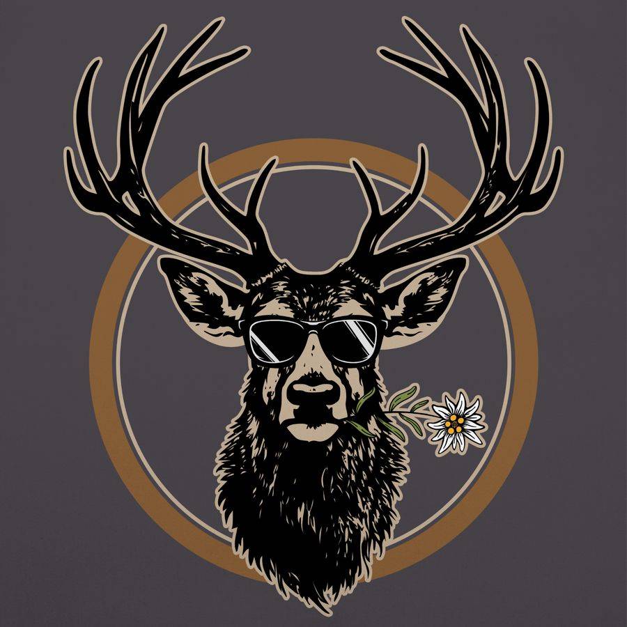 Shirtracer Cooler Hirsch Hirschgeweih Jäger Shirts & Mehr Shirtracer