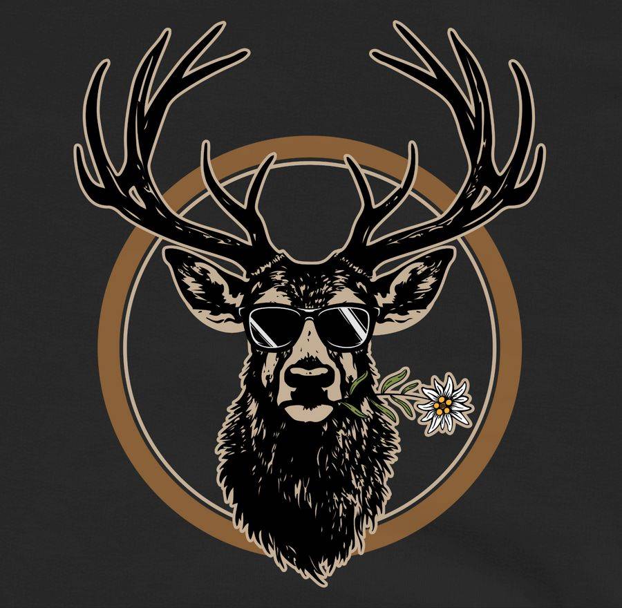Shirtracer Cooler Hirsch Hirschgeweih Jäger Shirts & Mehr Shirtracer