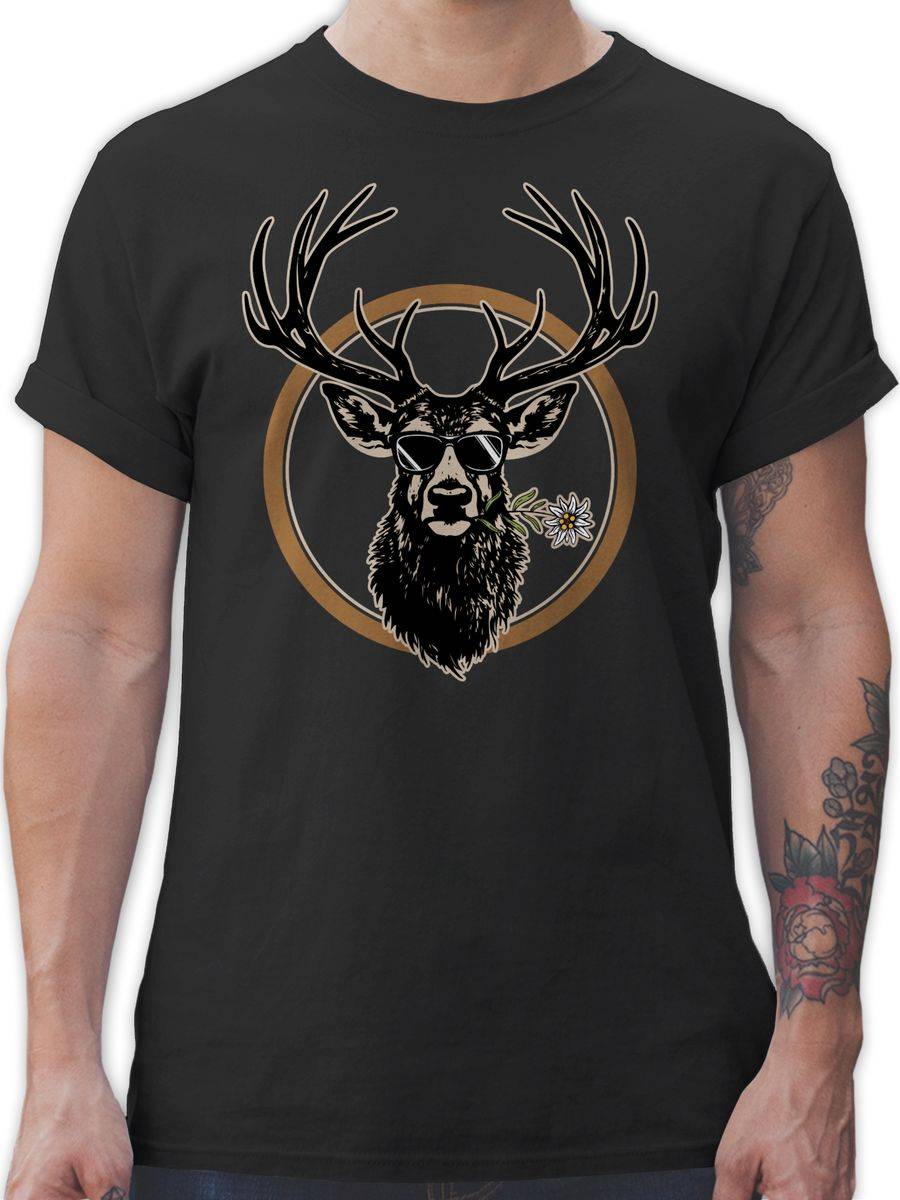 Shirtracer Cooler Hirsch Hirschgeweih Jäger Shirts & Mehr Shirtracer