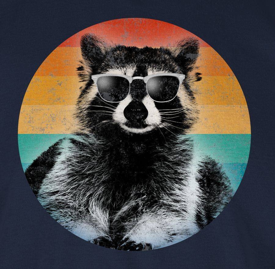 Shirtracer Cooler Waschbär Vintage: Tshirt Rucksack Shirtracer