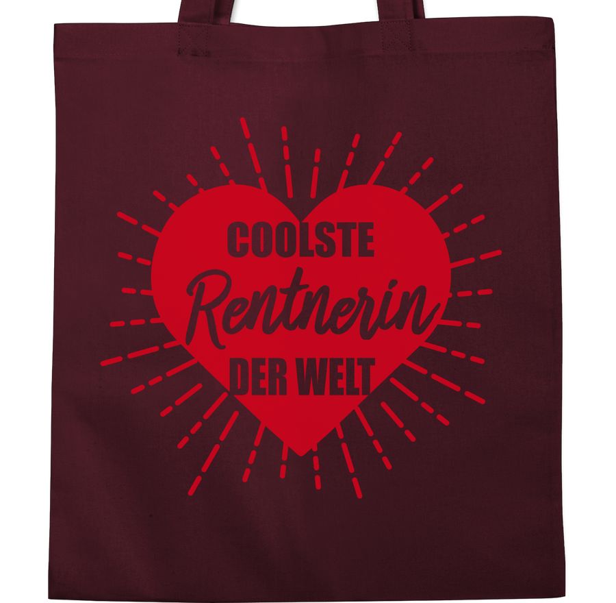 Shirtracer Coolste Rentnerin Der Welt: Tshirt Turnbeutel Shirtracer