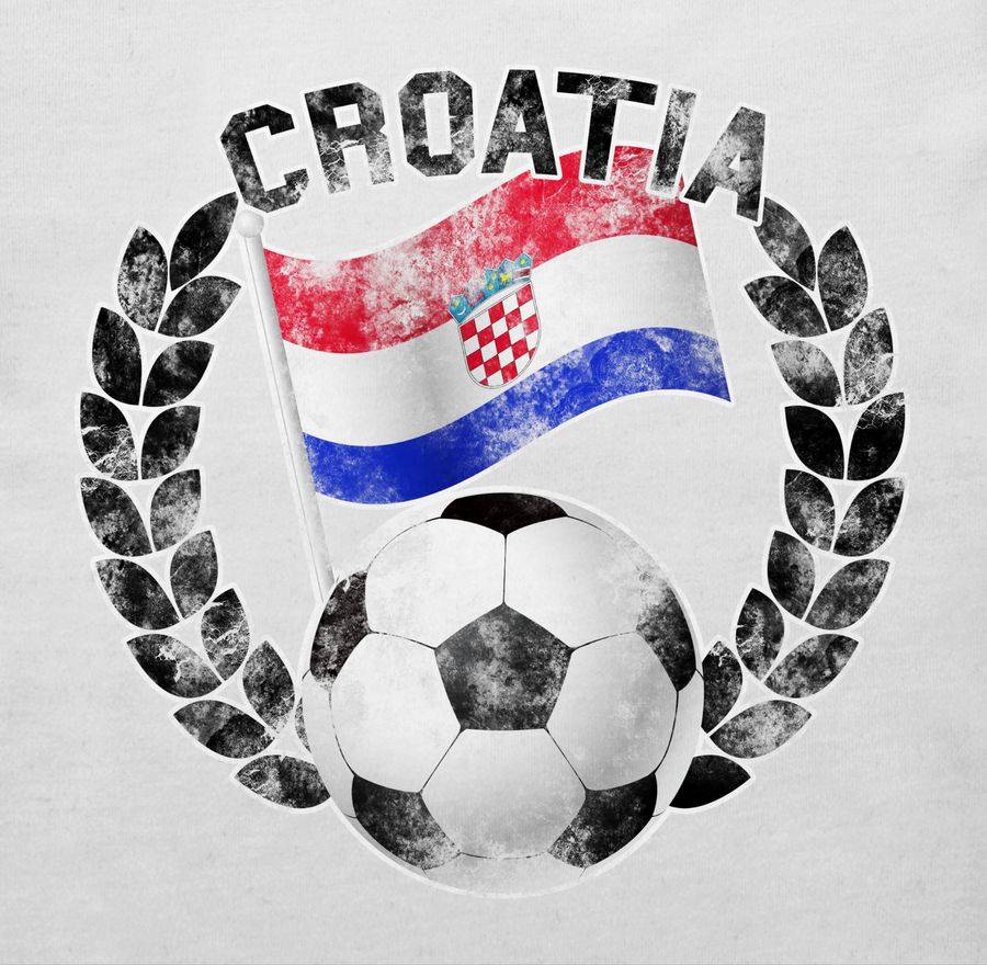 Shirtracer Croatia Flagge & Fußball Vintage: T-Shirt Turnbeutel Shirtracer
