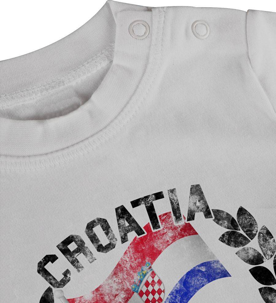 Shirtracer Croatia Flagge & Fußball Vintage: T-Shirt Turnbeutel Shirtracer
