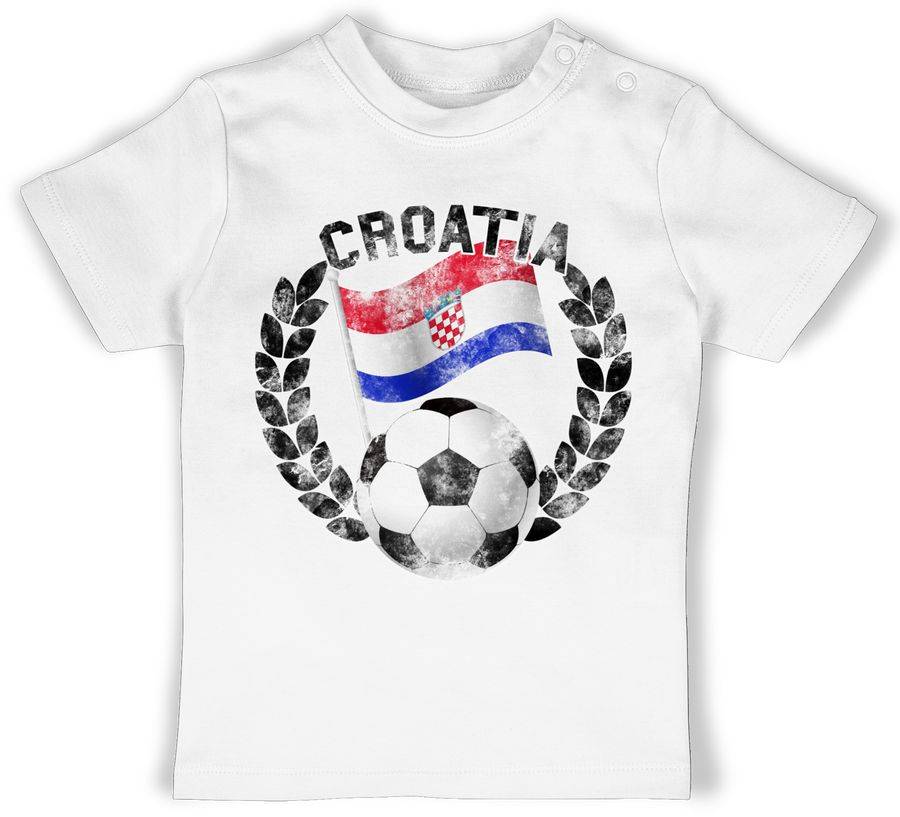 Shirtracer Croatia Flagge & Fußball Vintage: T-Shirt Turnbeutel Shirtracer
