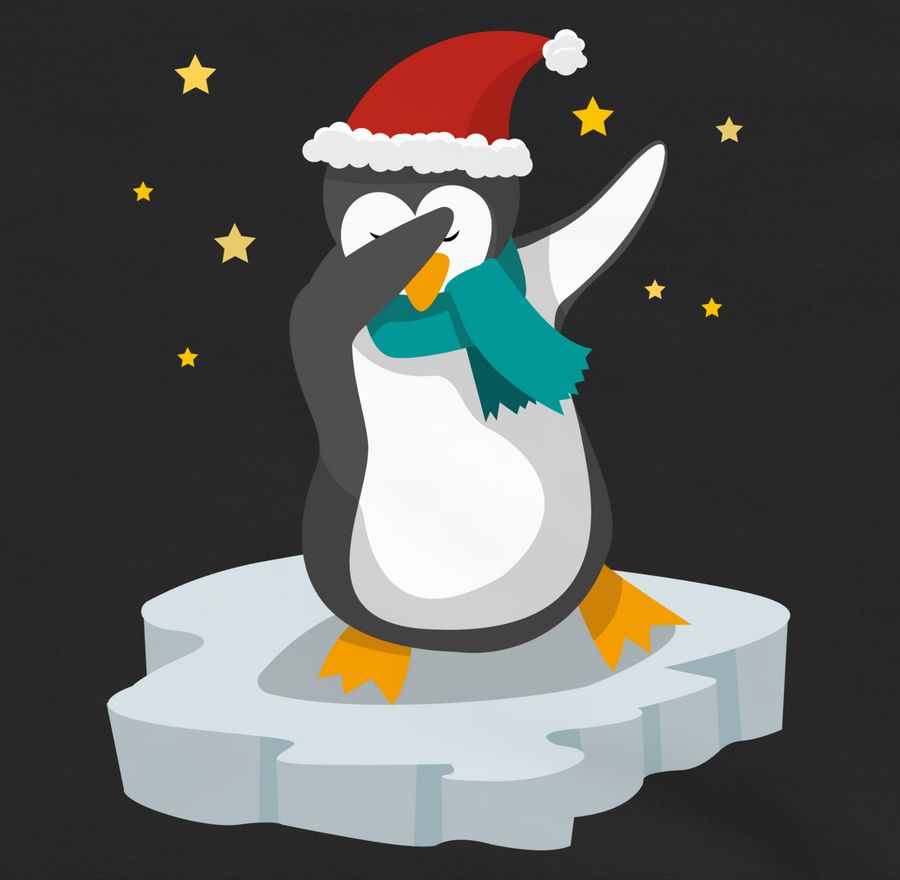 Shirtracer Dab Pinguin Weihnachten: T-Shirt Rucksack Shirtracer