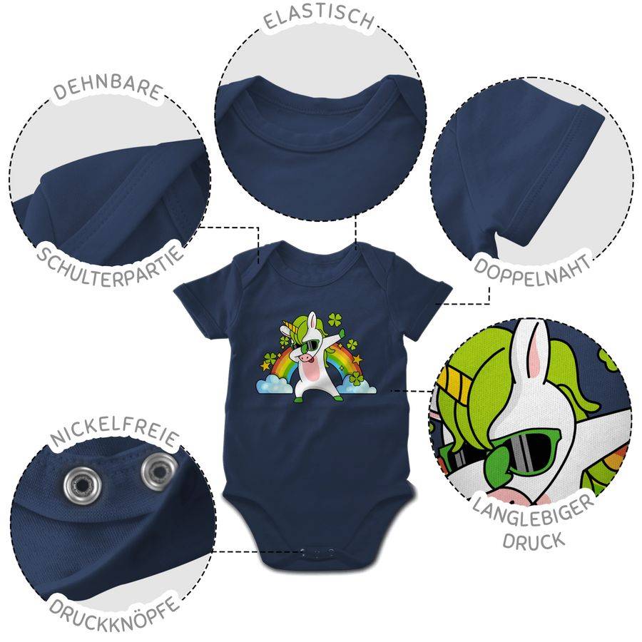 Shirtracer Dabbendes Einhorn Kleeblatt Regenbogen Shirts & Mehr Shirtracer
