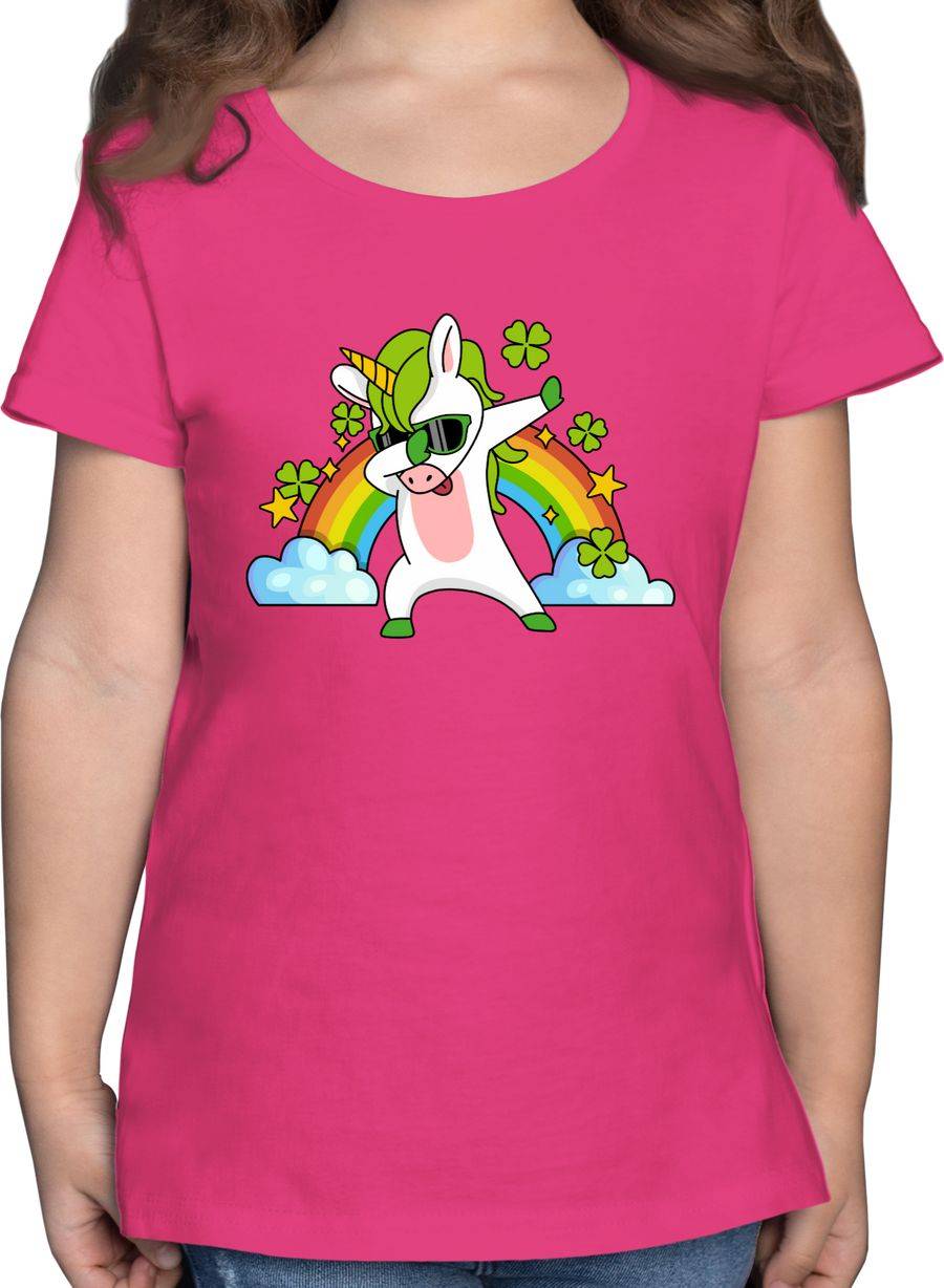 Shirtracer Dabbendes Einhorn Kleeblatt Regenbogen Shirts & Mehr Shirtracer