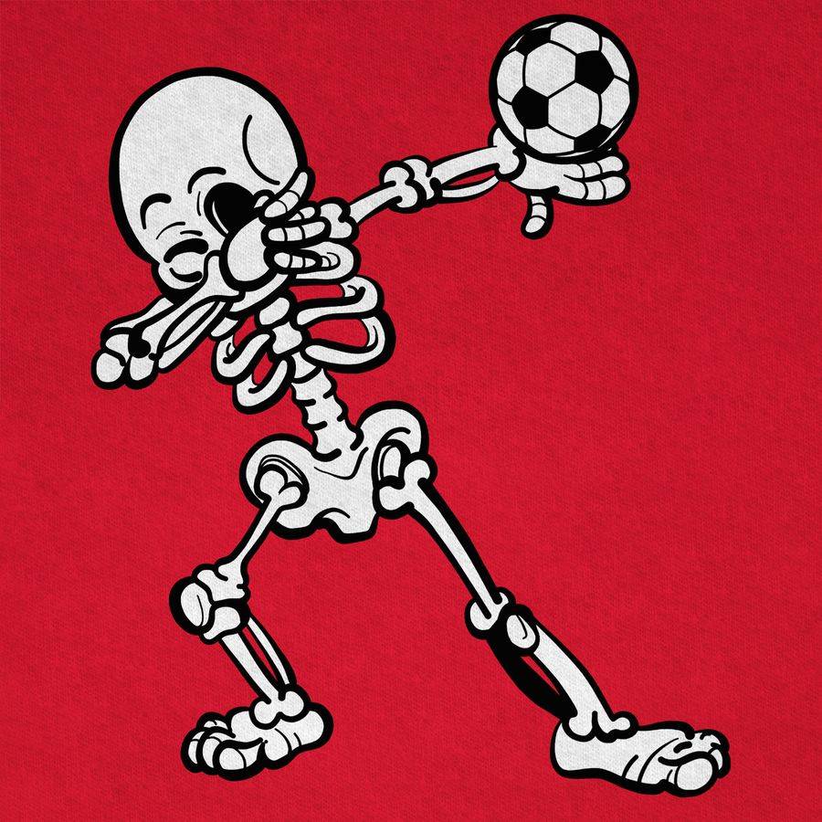 Shirtracer Dabbendes Skelett Mit Fussball: Tshirt Rucksack Shirtracer