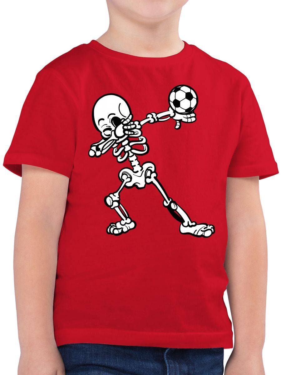 Shirtracer Dabbendes Skelett mit Fussball: Tshirt Rucksack Shirtracer
