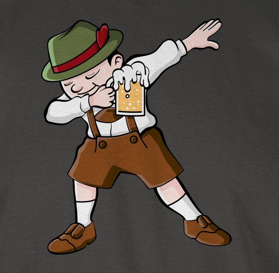 Shirtracer Dabbing Character In Lederhosen: Tshirt Rucksack Shirtracer