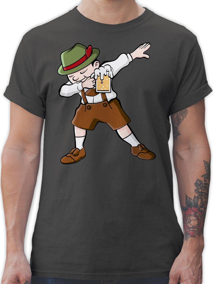 Shirtracer Dabbing Character in Lederhosen: Tshirt Rucksack Shirtracer