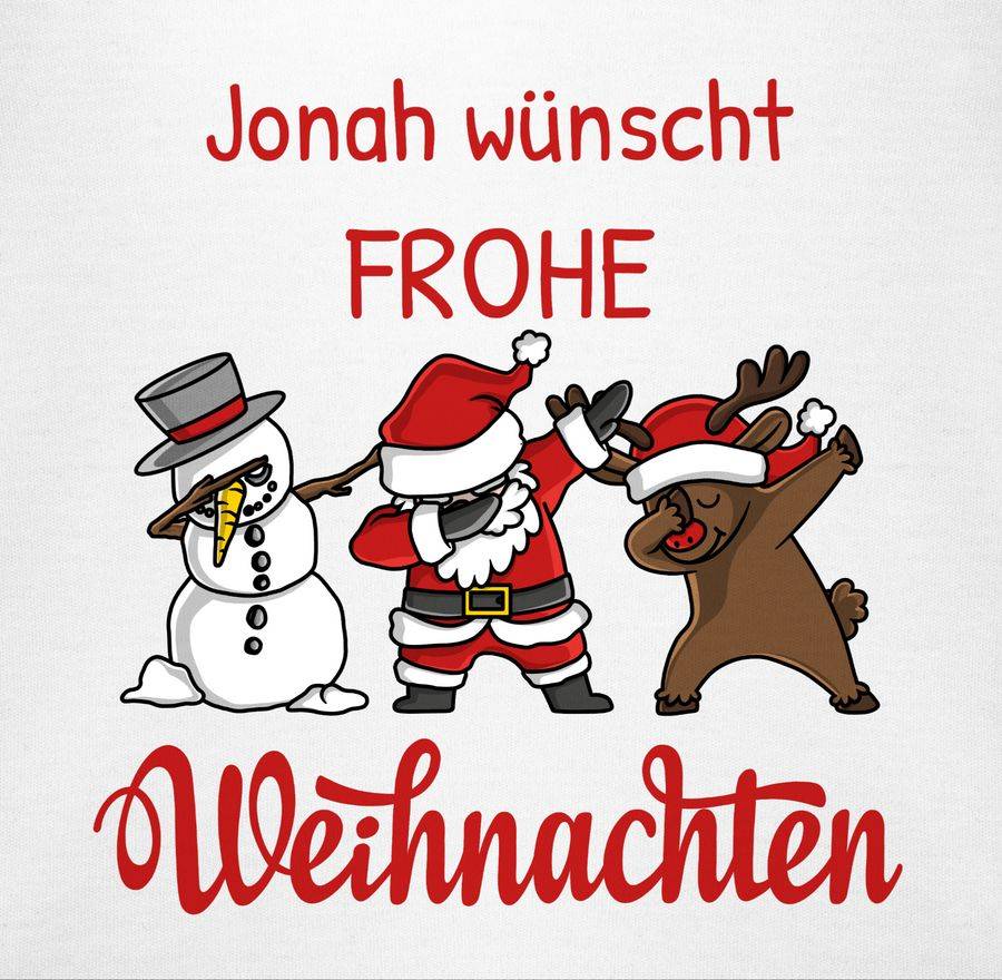 Shirtracer Dabbing Santa Figuren Frohe Weihnachten - Wunschtext: Tshirt Rucksack Shirtracer