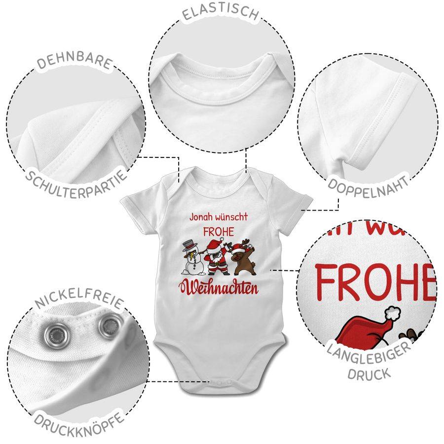 Shirtracer Dabbing Santa Figuren Frohe Weihnachten - Wunschtext: Tshirt Rucksack Shirtracer