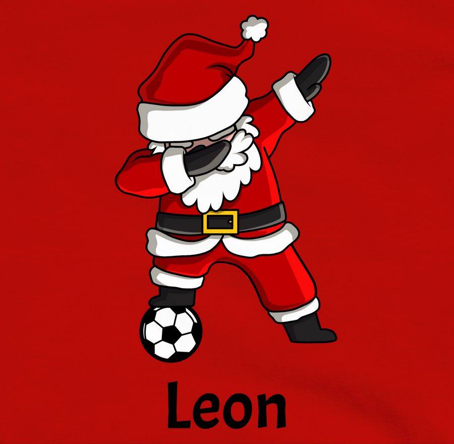 Shirtracer Dabbing Weihnachtsmann Mit Name Und Fußball Shirts & Mehr Shirtracer
