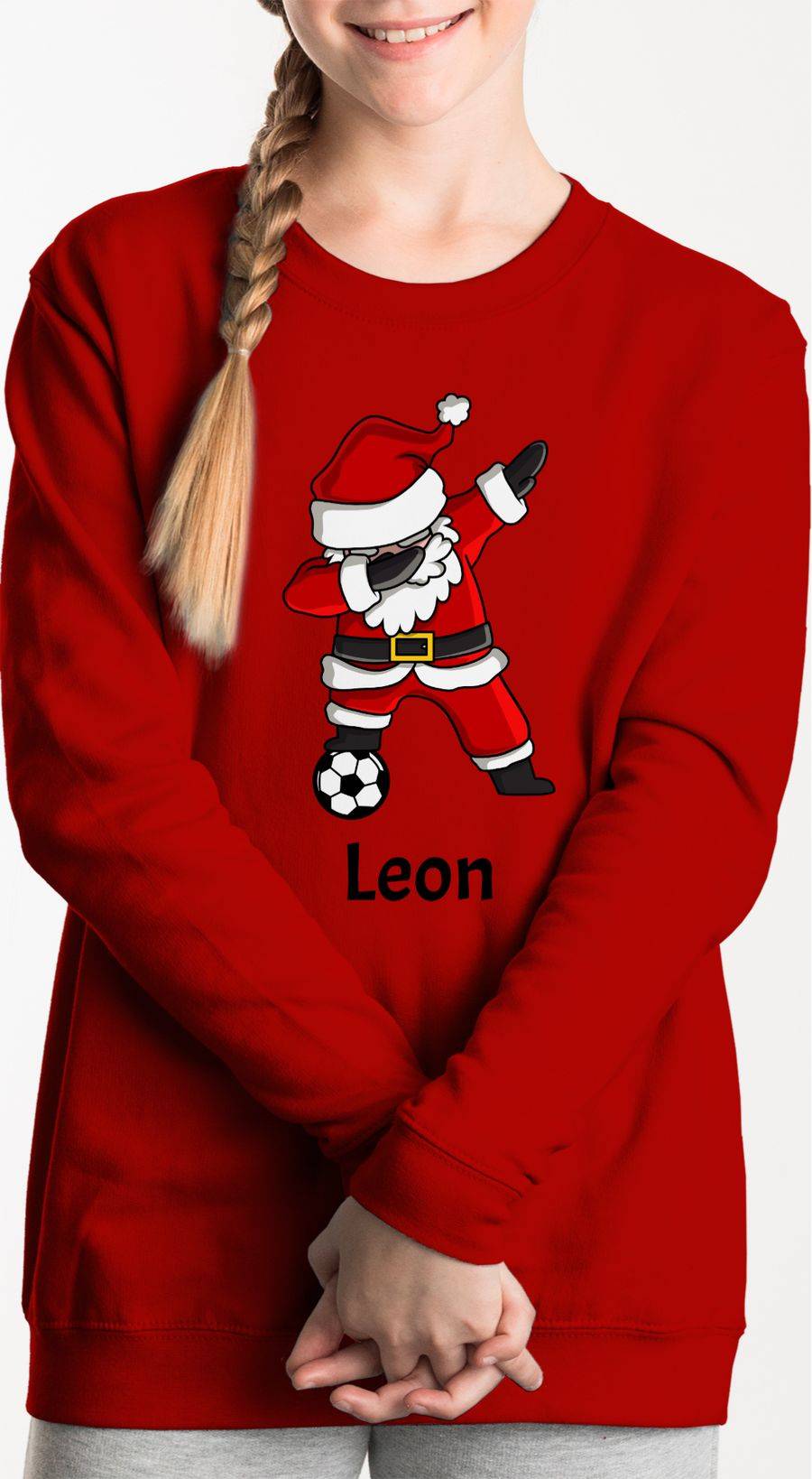 Shirtracer Dabbing Weihnachtsmann Mit Name Und Fußball Shirts & Mehr Shirtracer