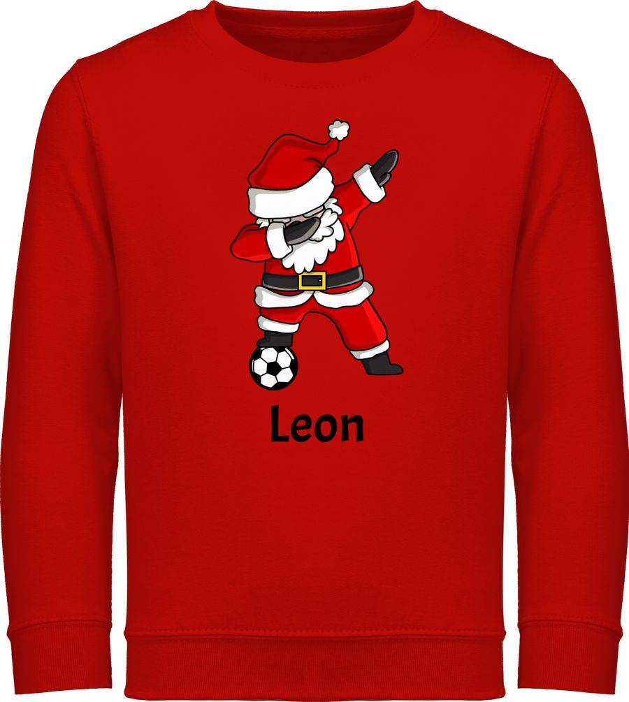 Shirtracer Dabbing Weihnachtsmann mit Name und Fußball Shirts & Mehr Shirtracer