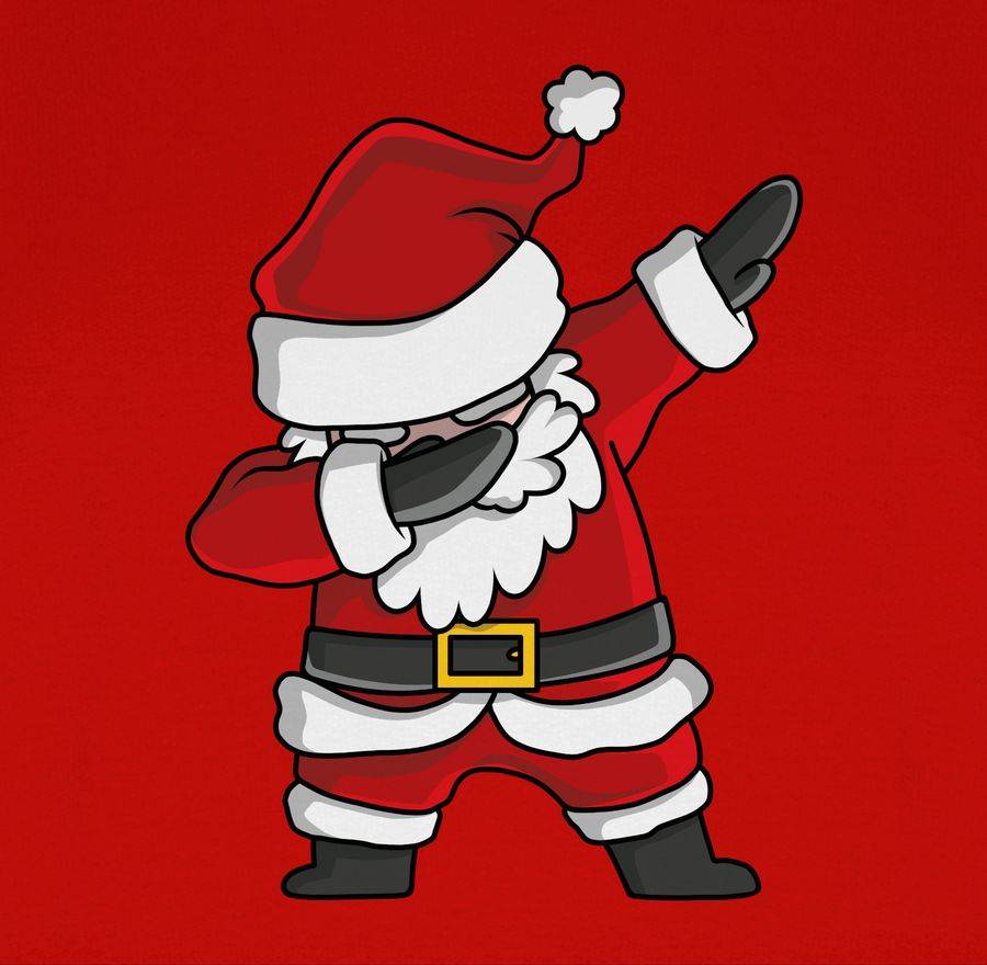 Shirtracer Dabbing Weihnachtsmann: Tshirt Turnbeutel Shirtracer