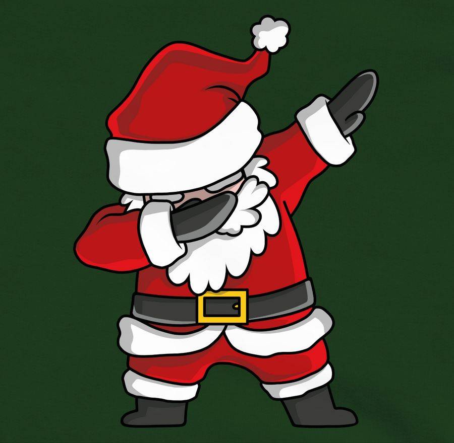 Shirtracer Dabbing Weihnachtsmann: Tshirt Turnbeutel Shirtracer