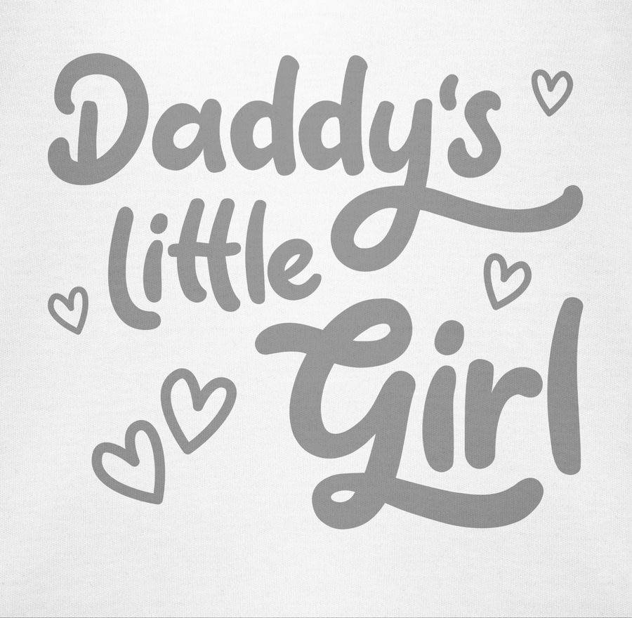 Shirtracer Daddy's Little Girl Süß Grau: Tshirt Turnbeutel Shirtracer
