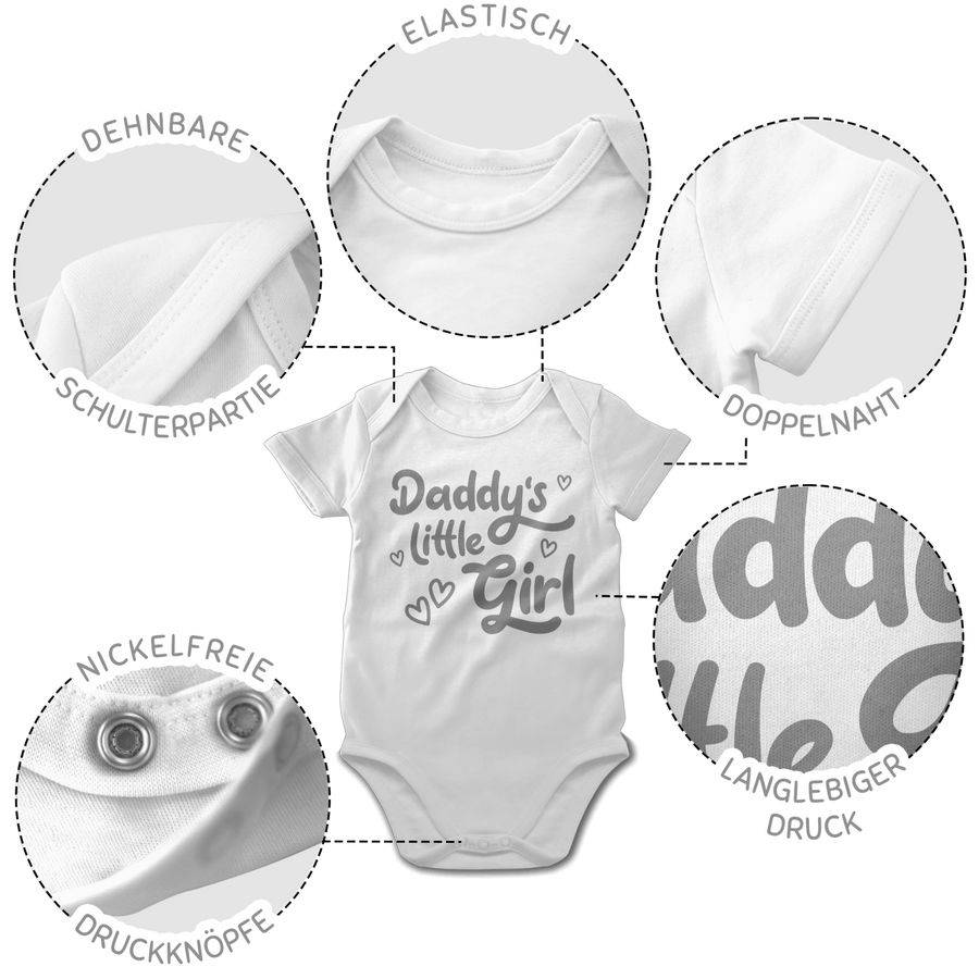Shirtracer Daddy's Little Girl Süß Grau: Tshirt Turnbeutel Shirtracer