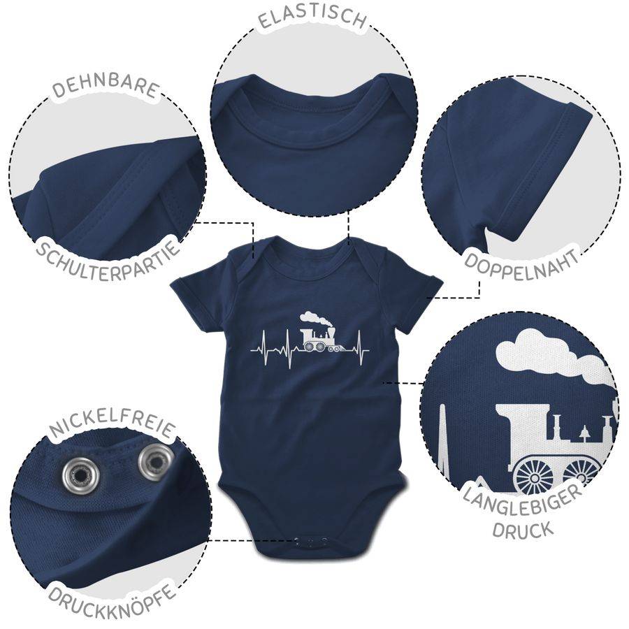 Shirtracer Dampflok Herzschlag Weiß Shirts & Mehr Shirtracer