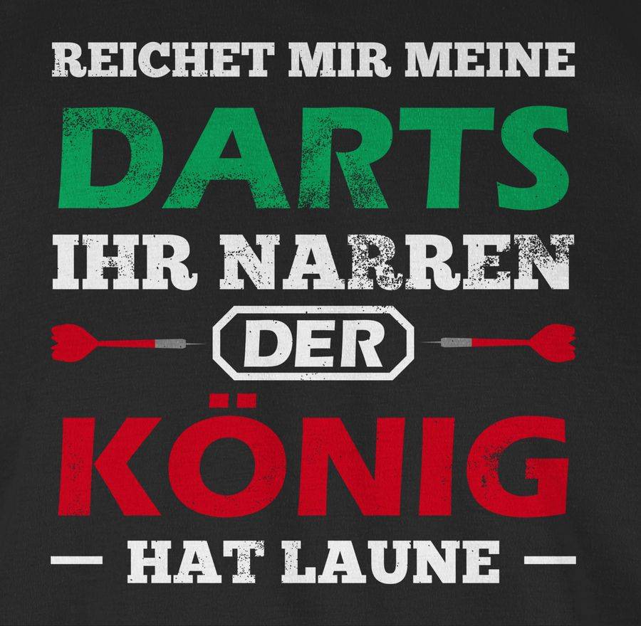 Shirtracer Dart König Spruch: Tshirt Turnbeutel Shirtracer
