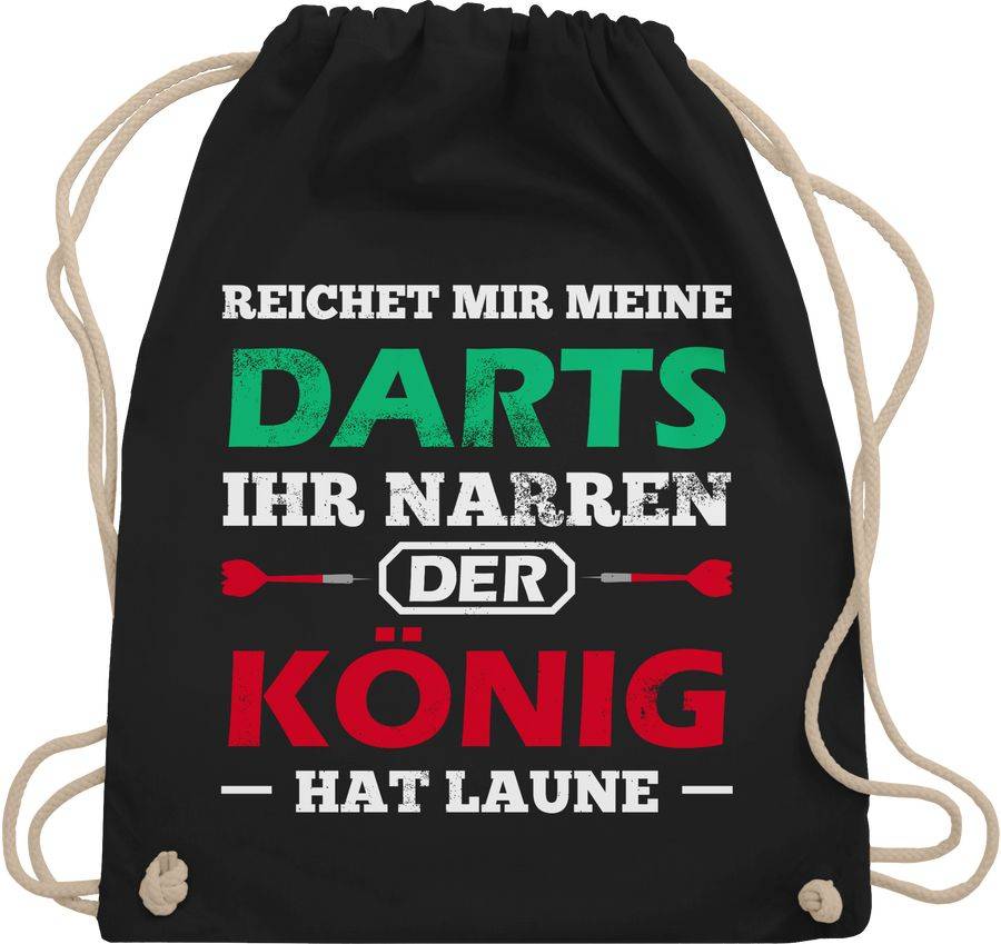 Shirtracer Dart König Spruch: Tshirt Turnbeutel Shirtracer