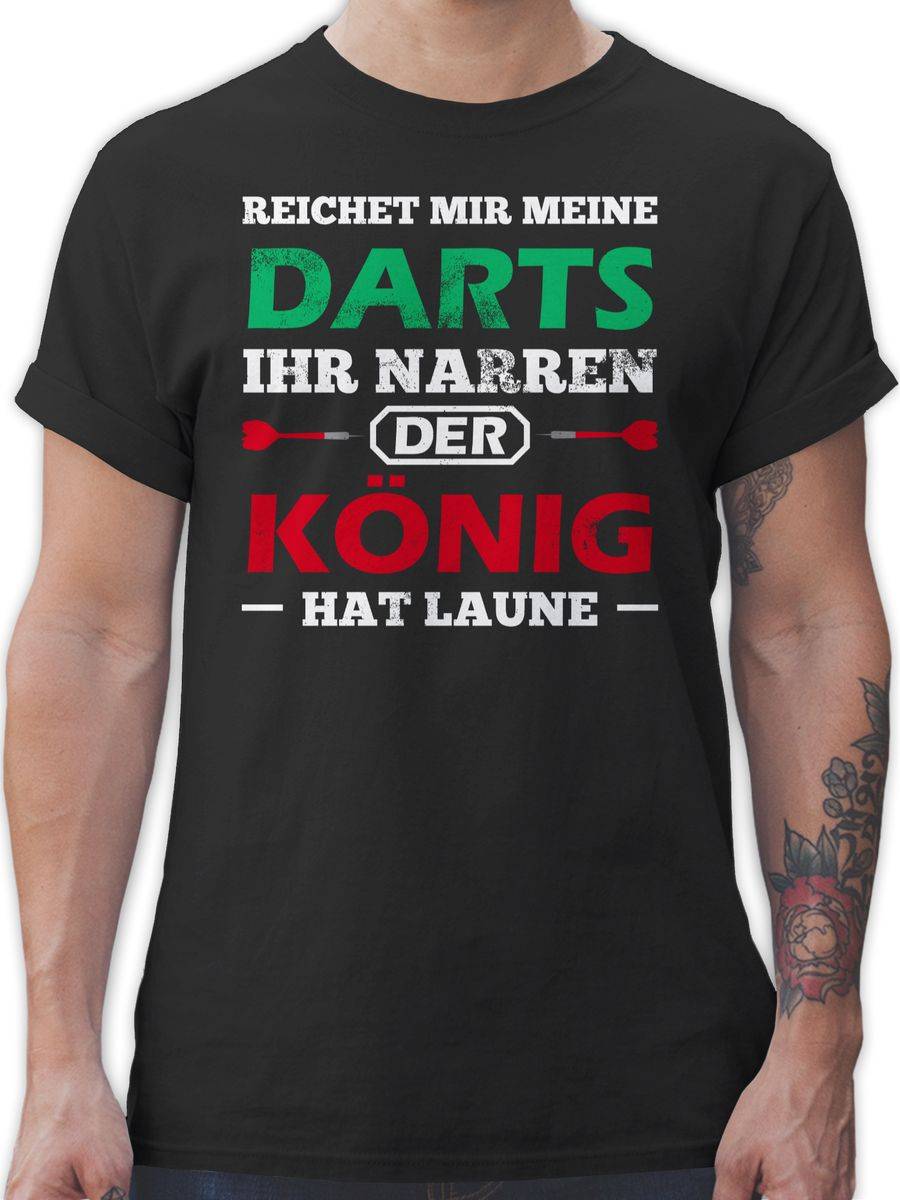 Shirtracer Dart König Spruch: Tshirt Turnbeutel Shirtracer