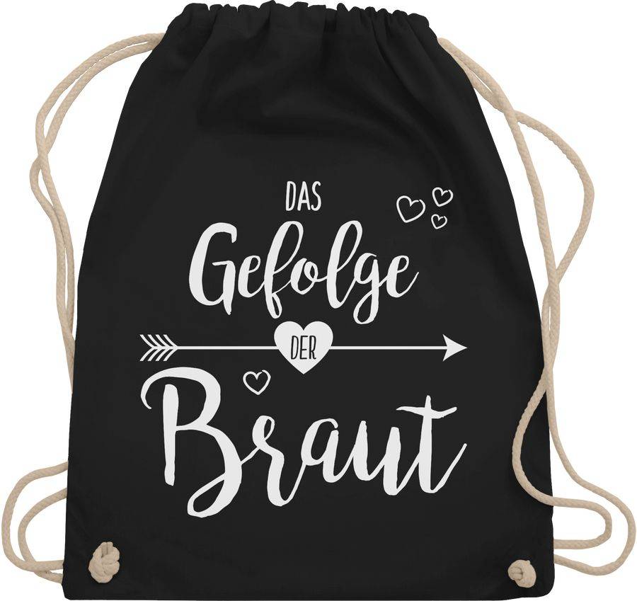 Shirtracer Das Gefolge der Braut: Tshirt Turnbeutel Shirtracer
