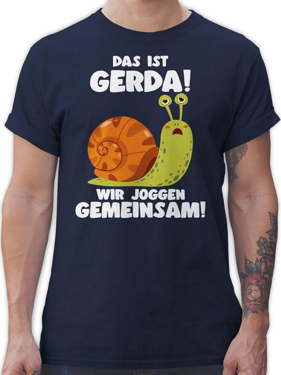Shirtracer Das ist Gerda Wir joggen gemeinsam - Langsame Schecke Joggen Lustig Spruch Läufe Shirtracer