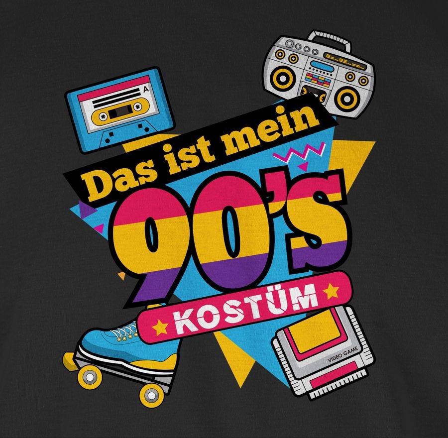 Shirtracer Das Ist Mein 90er Jahre Kostüm: Tshirt Rucksack Shirtracer