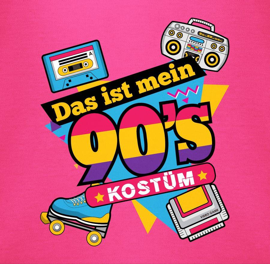 Shirtracer Das Ist Mein 90er Jahre Kostüm: Tshirt Rucksack Shirtracer