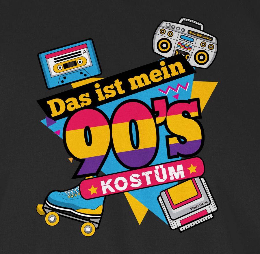 Shirtracer Das Ist Mein 90er Jahre Kostüm: Tshirt Rucksack Shirtracer