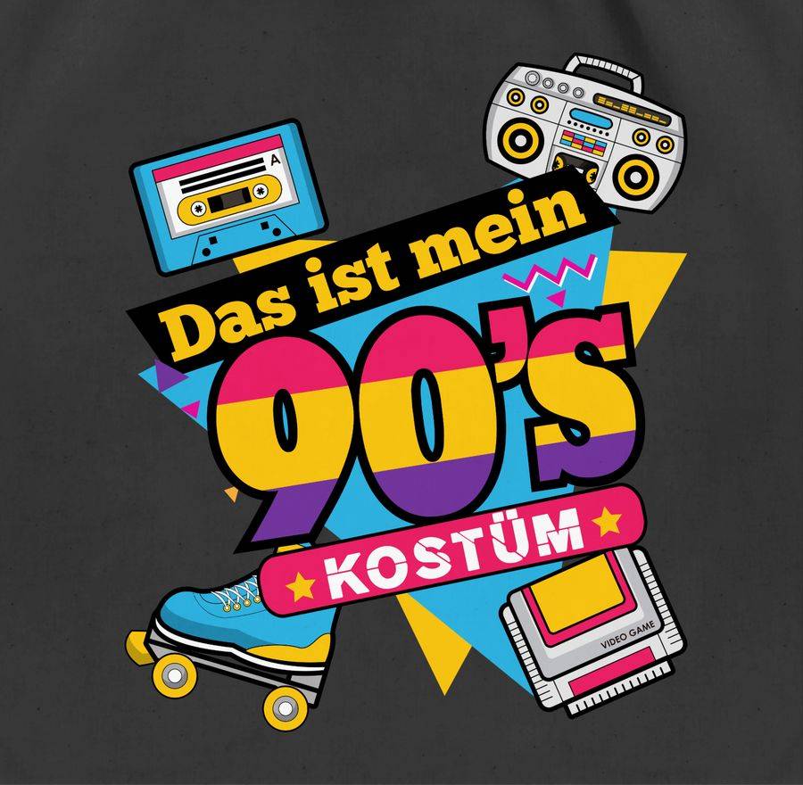 Shirtracer Das Ist Mein 90er Jahre Kostüm: Tshirt Rucksack Shirtracer