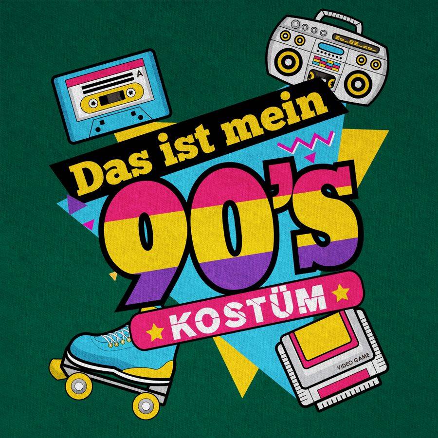 Shirtracer Das Ist Mein 90er Jahre Kostüm: Tshirt Rucksack Shirtracer