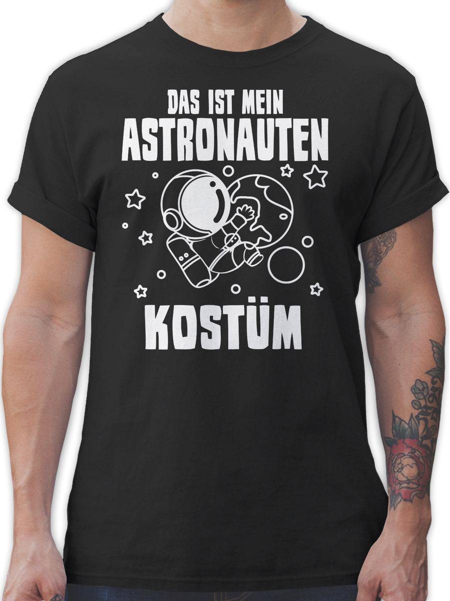 Shirtracer Das ist mein Astronauten Kostüm - weiß: T-Shirt Turnbeutel Shirtracer