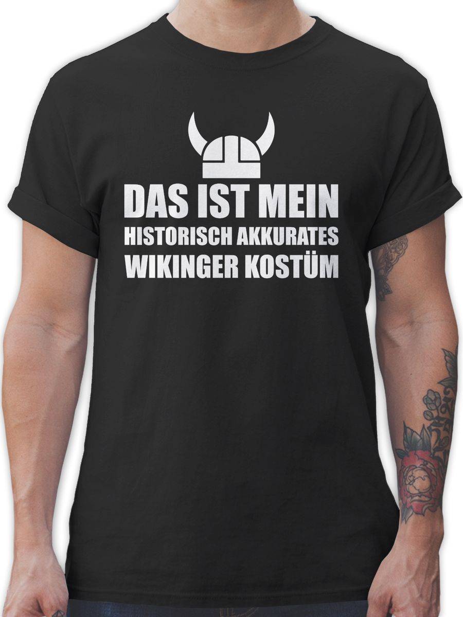 Shirtracer Das ist mein Historisch Akkurates Wikinger Kostüm - weiß: Tshirt Gym Bag Shirtracer