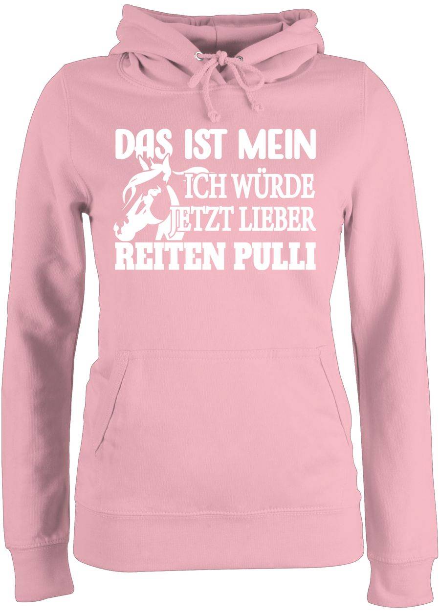 Shirtracer Das ist mein "Ich würde lieber reiten" Pulli - weiß: Tshirt Turnbeutel Shirtracer