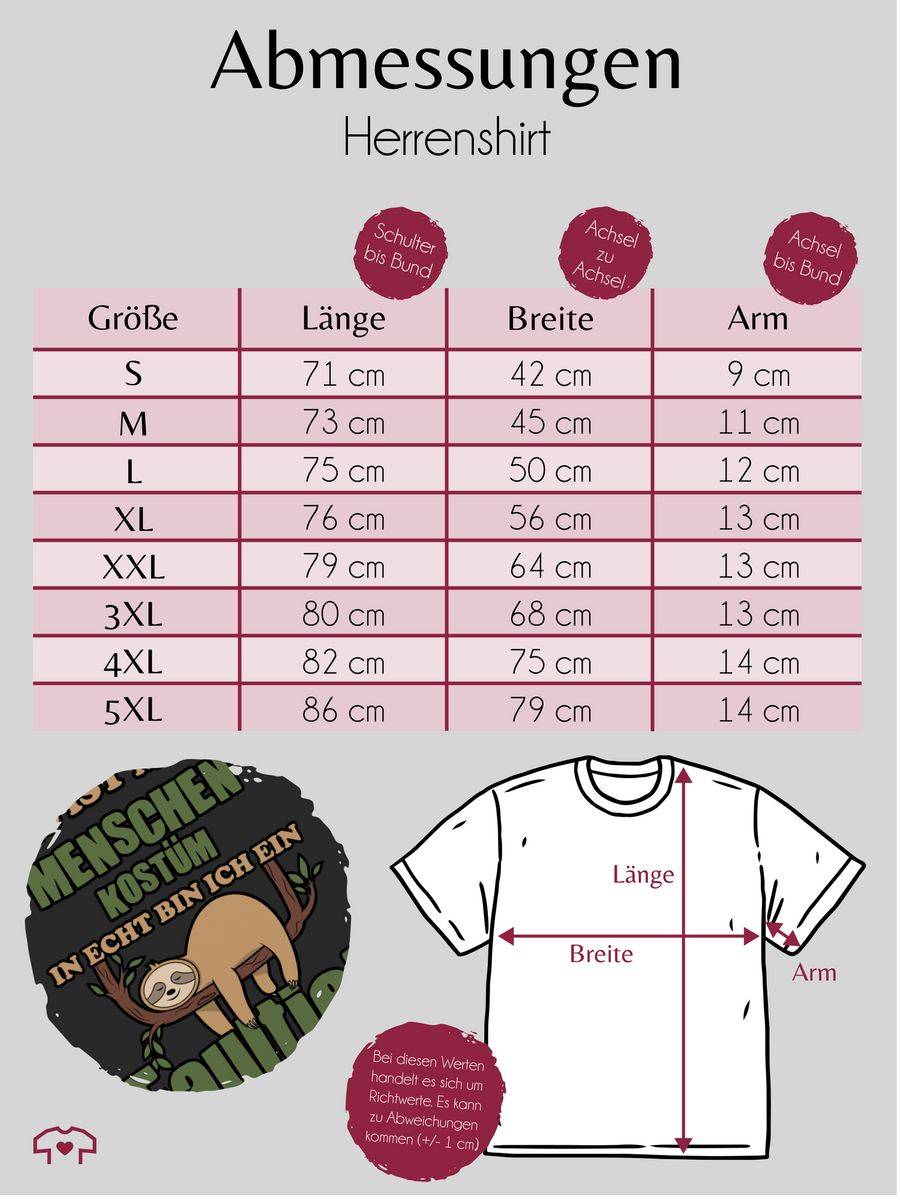 Shirtracer Das Ist Mein Menschen Kostüm In Echt Bin Ich Ein Faultier Schlafend Shirts & M Shirtracer