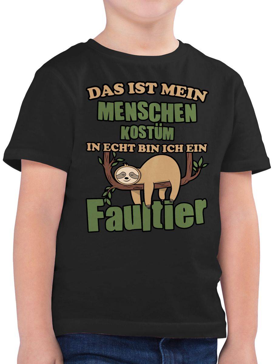 Shirtracer Das ist mein Menschen Kostüm in echt bin ich ein Faultier schlafend Shirts & M Shirtracer