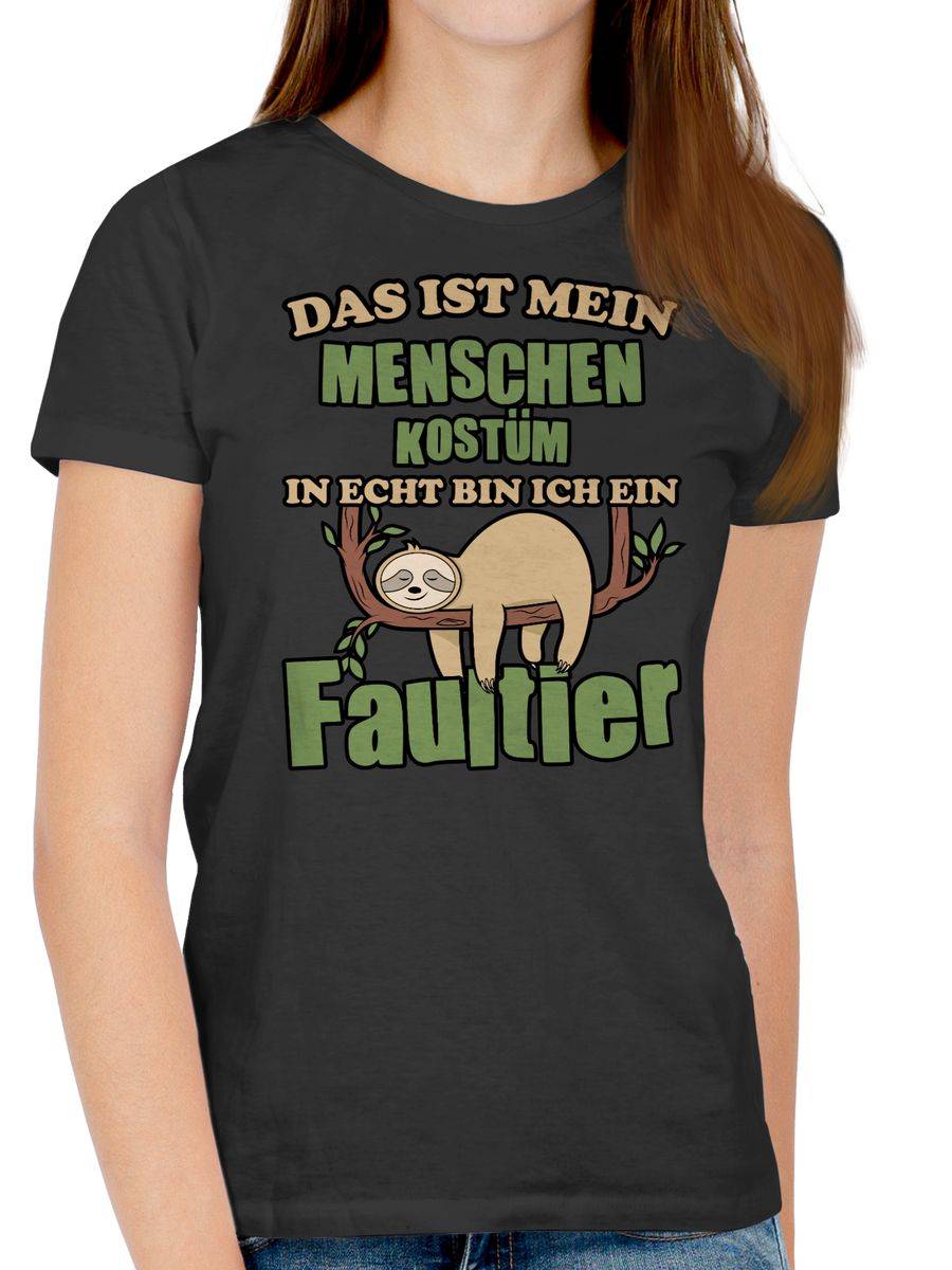 Shirtracer Das Ist Mein Menschen Kostüm In Echt Bin Ich Ein Faultier Schlafend Shirts & M Shirtracer
