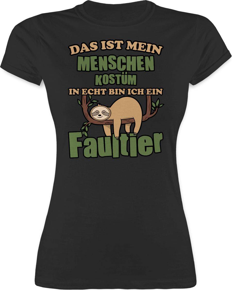 Shirtracer Das ist mein Menschen Kostüm in echt bin ich ein Faultier schlafend Shirts & M Shirtracer