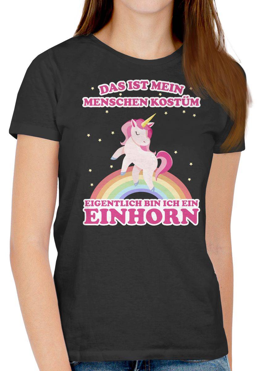 Shirtracer Das Ist Mein Menschenkostüm Einhorn: Tshirt Turnbeutel Shirtracer