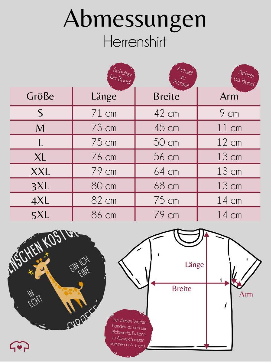 Shirtracer Das Ist Mein Menschenkostüm In Echt Bin Ich Eine Giraffe: T-Shirt Rucksack Shirtracer
