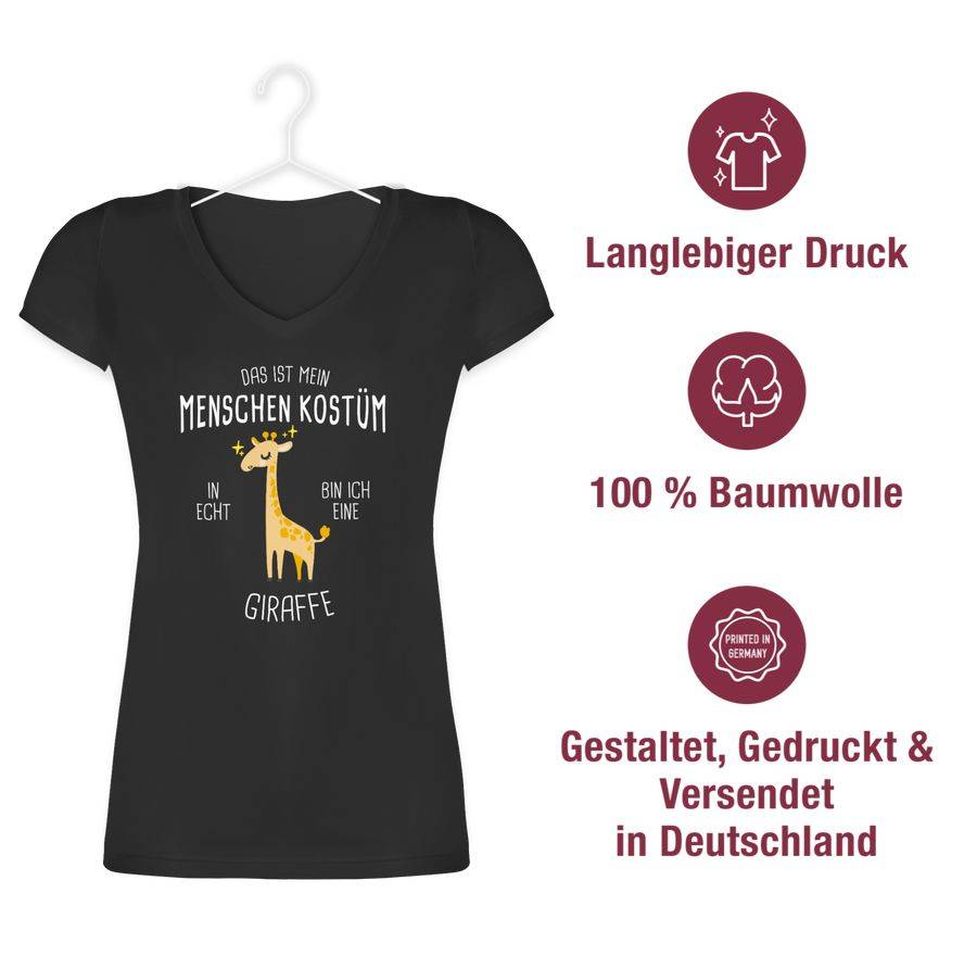 Shirtracer Das Ist Mein Menschenkostüm In Echt Bin Ich Eine Giraffe: T-Shirt Rucksack Shirtracer
